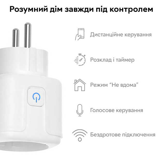 Розумна Wi-Fi-розетка переваги