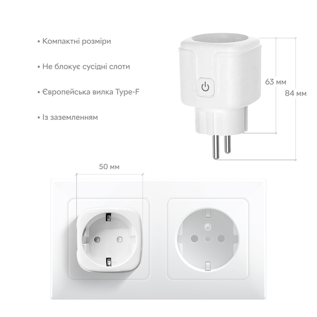 Розумна Wi-Fi-розетка хкарактеристики